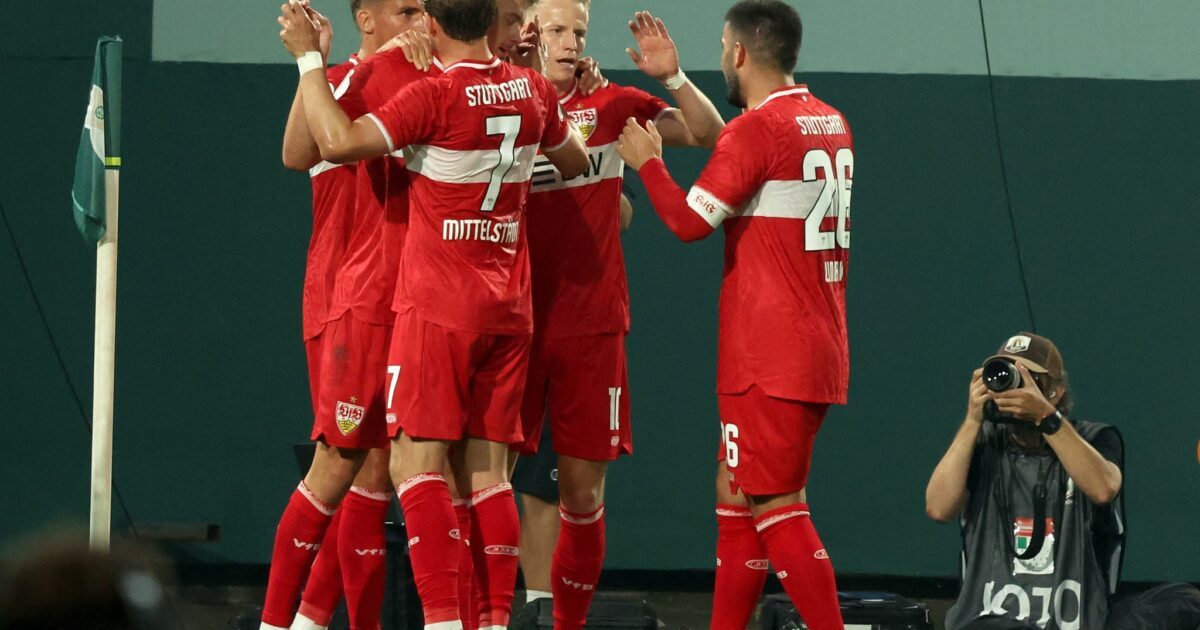 Stuttgarter Jubel in Rostock.