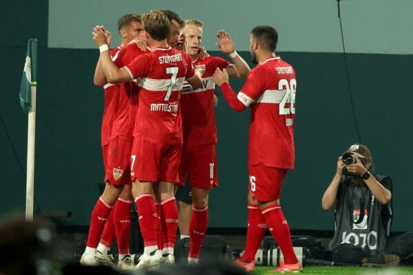 Stuttgarter Jubel in Rostock.