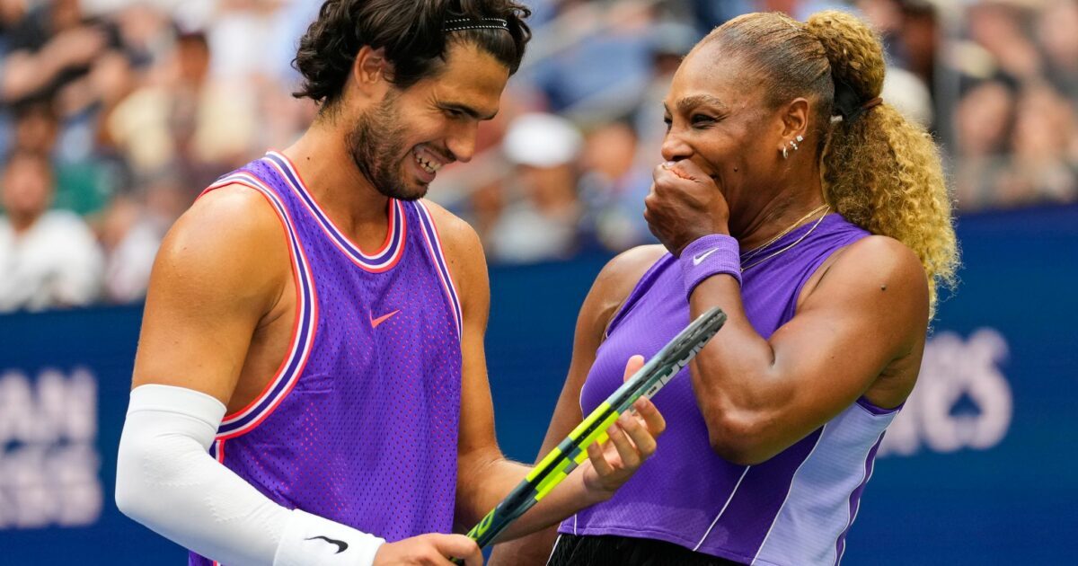 Carlos Alcaraz und Serena Williams hatten beim gemeinsamen Mixed-Auftritt mächtig Spaß. (Archivbild)