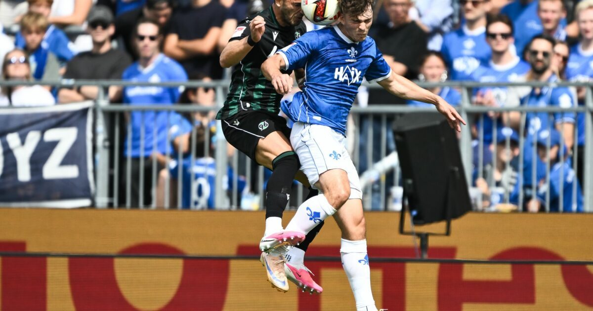 Enges Spiel zwischen Darmstadt 98 und Hannover 96.