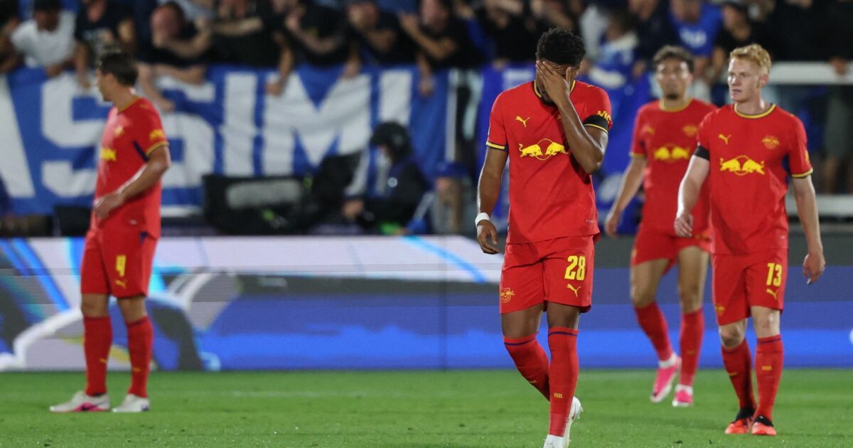Christopher Nkunku ist nach einem Gegentor enttäuscht.