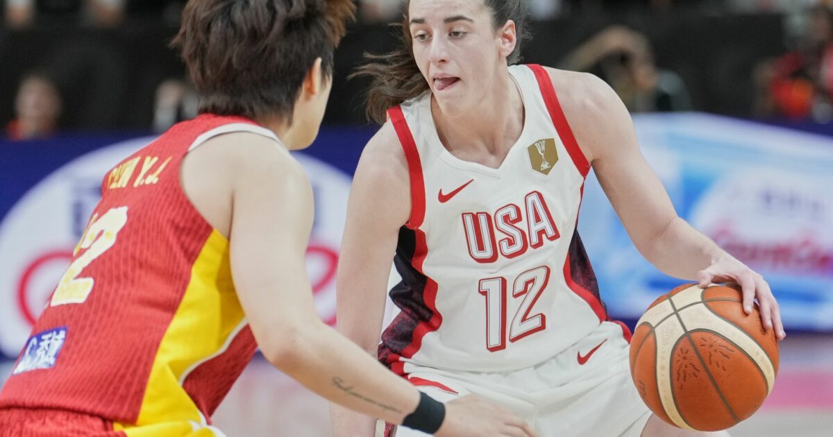 US-Superstar Caitlin Clark war beim Sieg der USA mit 14 Punkte beste Werferin.