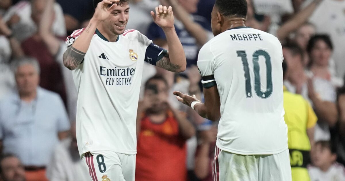 Fede Valverde (links) und Kylian Mbappé trafen für Real Madrid