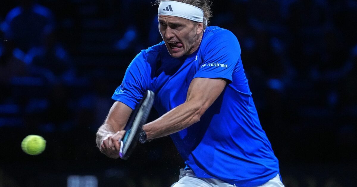 Alexander Zverev beim Laver Cup in Aktion.