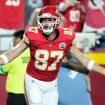Travis Kelce jubelte über einen Touchdown und einen guten Auftritt.