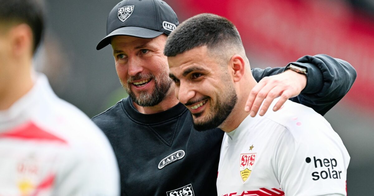 Baut voll auf Deniz Undav (r.): VfB-Trainer Sebastian Hoeneß. (Archivbild)
