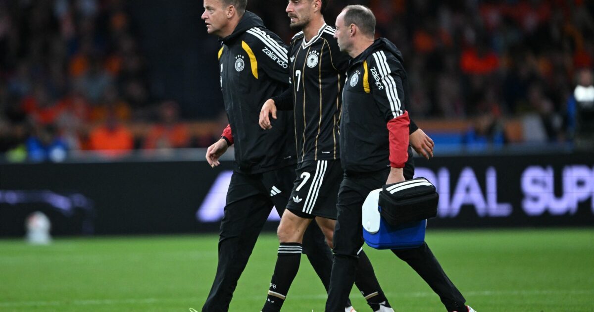 Kai Havertz zog sich in der ersten Halbzeit eine Verletzung zu.
