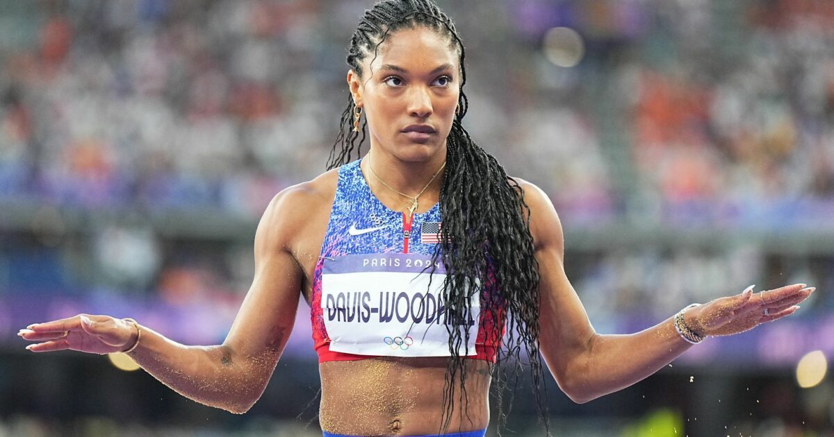 Weitsprung-Olympiasiegerin Tara Davis-Woodhall erlitt bei einem Autounfall eine Gehirnerschütterung. (Archivbild)