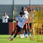 Karim Adeymi kommt über sein hohes Tempo ins Spiel. (Archivbild)