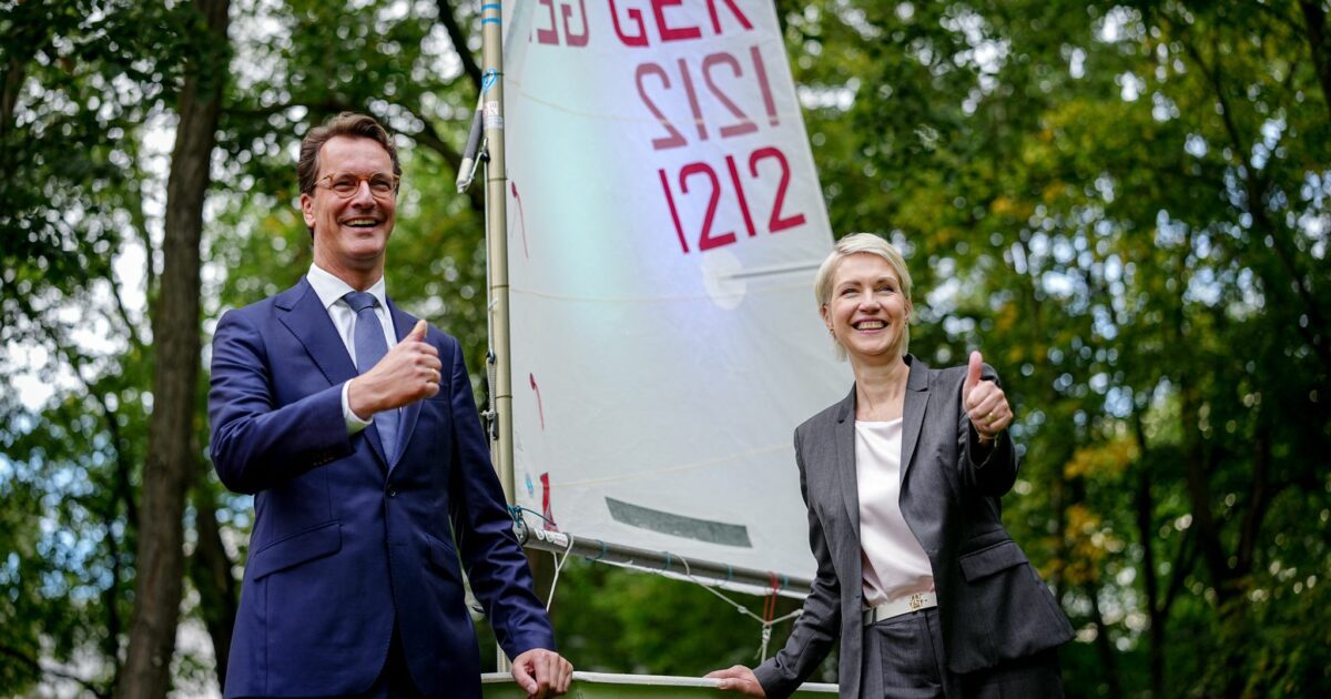 Hendrik Wüst und Manuela Schwesig bei einem Termin.
