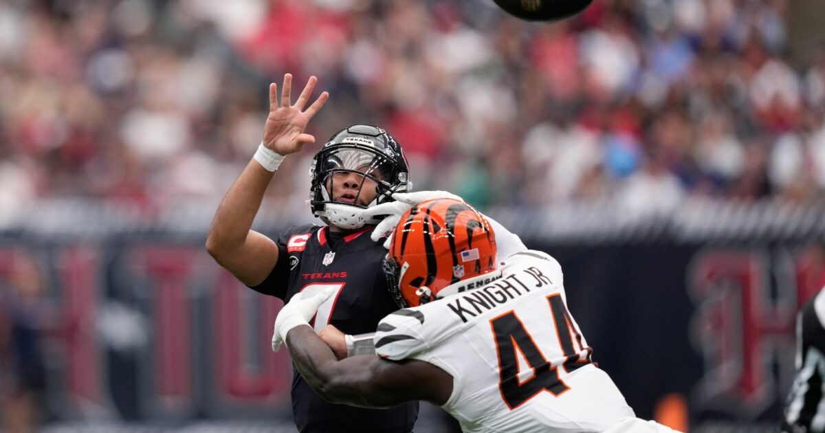 Die Texans-Offensive um C.J. Stroud kam gegen die Bengals nie ins Rollen.