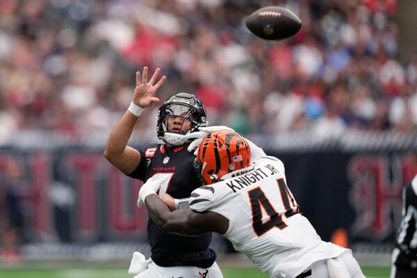 Die Texans-Offensive um C.J. Stroud kam gegen die Bengals nie ins Rollen.