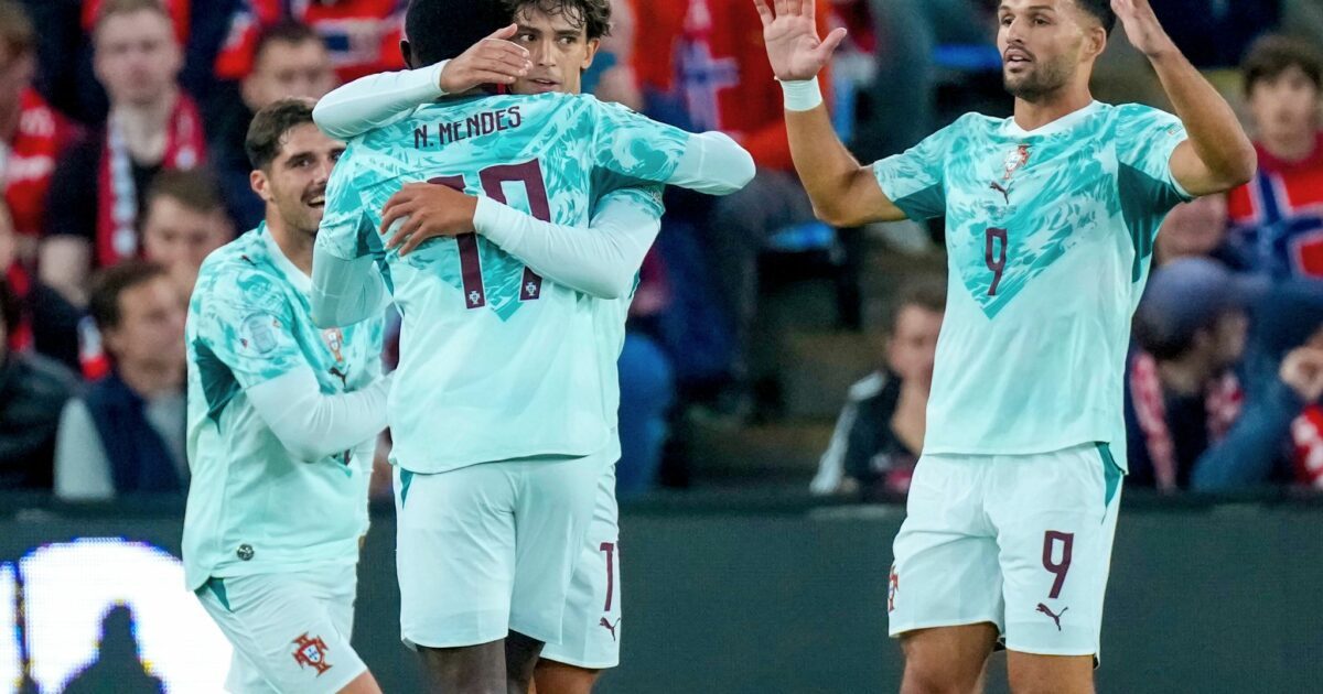 João Félix (M) und Gonçalo Ramos (r) erzielten die Treffer für Portugal.