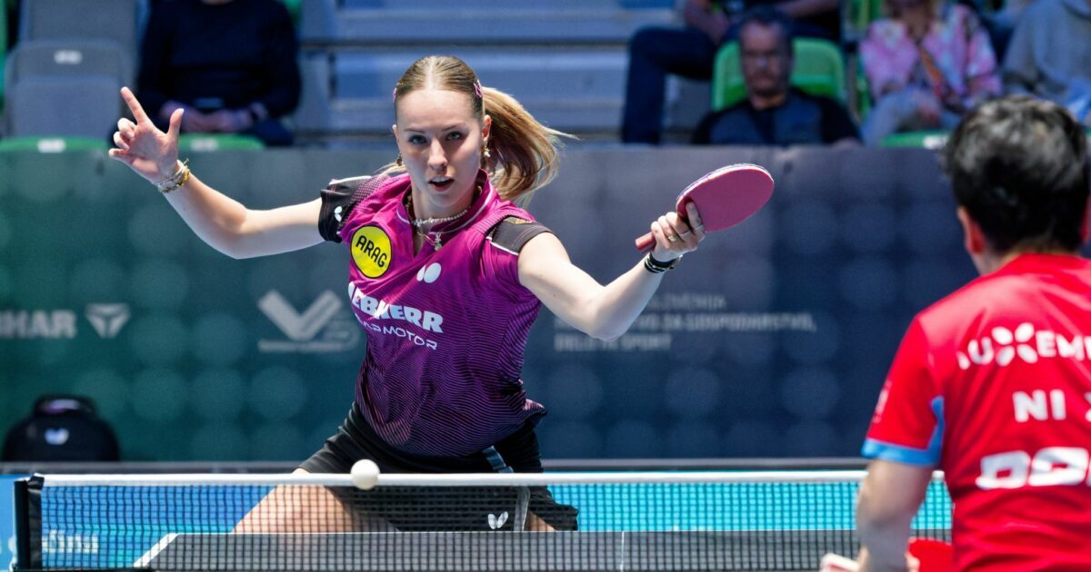 Im EM-Endspiel: Die deutsche Tischtennis-Meisterin Annett Kaufmann.