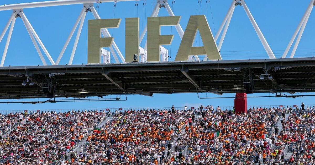 Ein FIFA-Logo bei WM in den USA