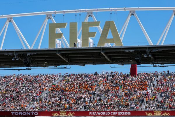 Ein FIFA-Logo bei WM in den USA