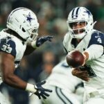 Cowboys-Quarterback Dak Prescott (r.) hatte das Spiel fest im Griff.