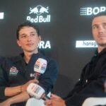 Florian Lipowitz (l) und Remco Evenepoel starteten in diesem Jahr gemeinsam bei der Tour. (Archivbild)