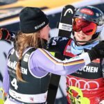 Herausforderin und Dominatorin: Emma Aicher (l.) mit Mikaela Shiffrin. (Archivbild)