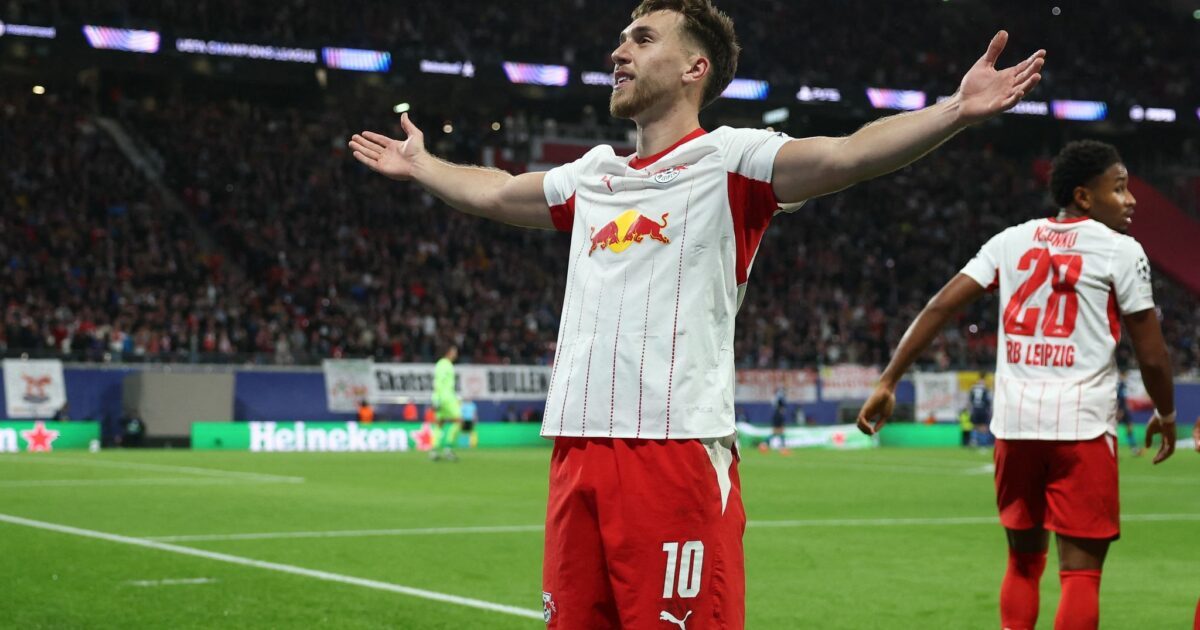 Brajan Gruda jubelt nach dem Treffer zum 1:0.