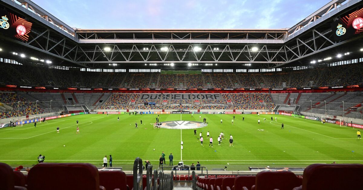 Union St. Gilloise und Hapoel Beerscheva spielten ohne Zuschauer in Düsseldorf.