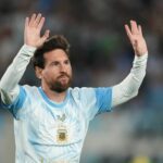 Lionel Messi vor seinem Abschiedsspiel für die argentinische Nationalmannschaft gegen Benin.