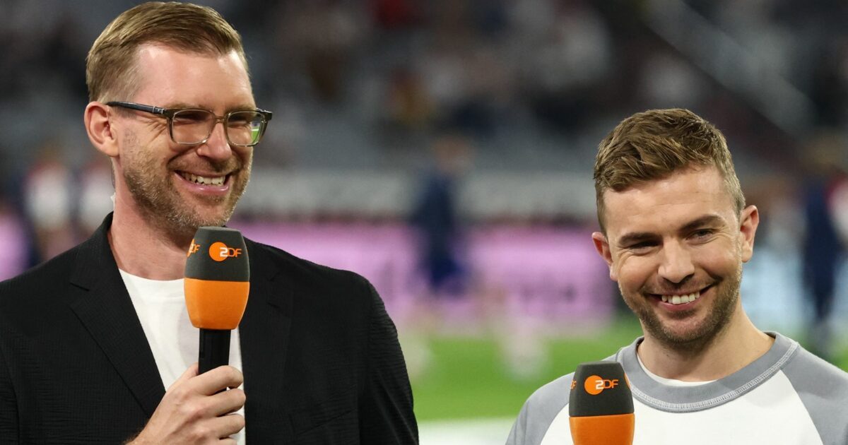 Letzter gemeinsamer Auftritt als TV-Experten: Per Mertesacker (l) und Christoph Kramer.