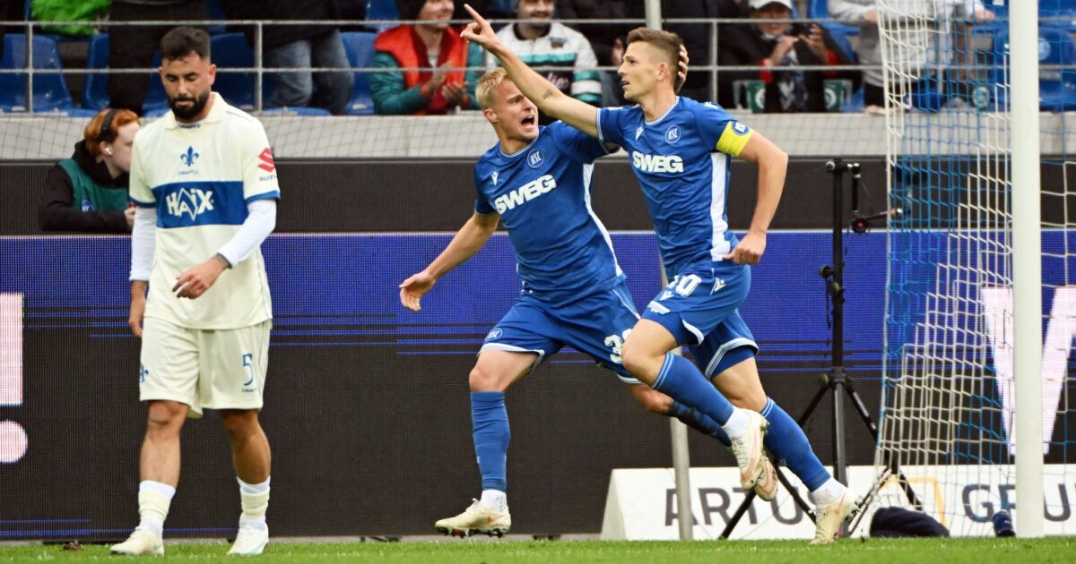 Erzielte das 2:0: KSC-Kapitän Marvin Wanitzek.