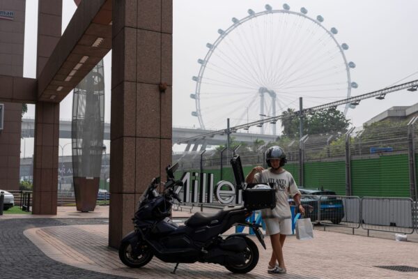 Starker Smog in Singapur.
