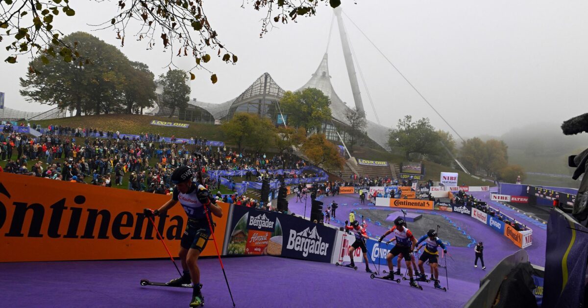 Viele Zuschauer verfolgen den Wettkampf im Olympiapark.